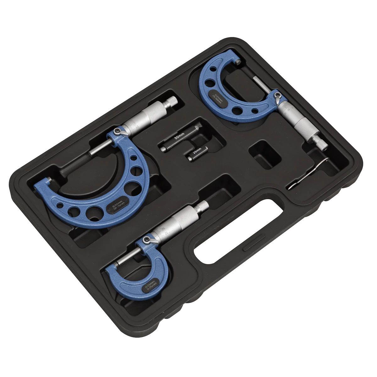 Sealey AK9651M External Micrometer Set 3pc