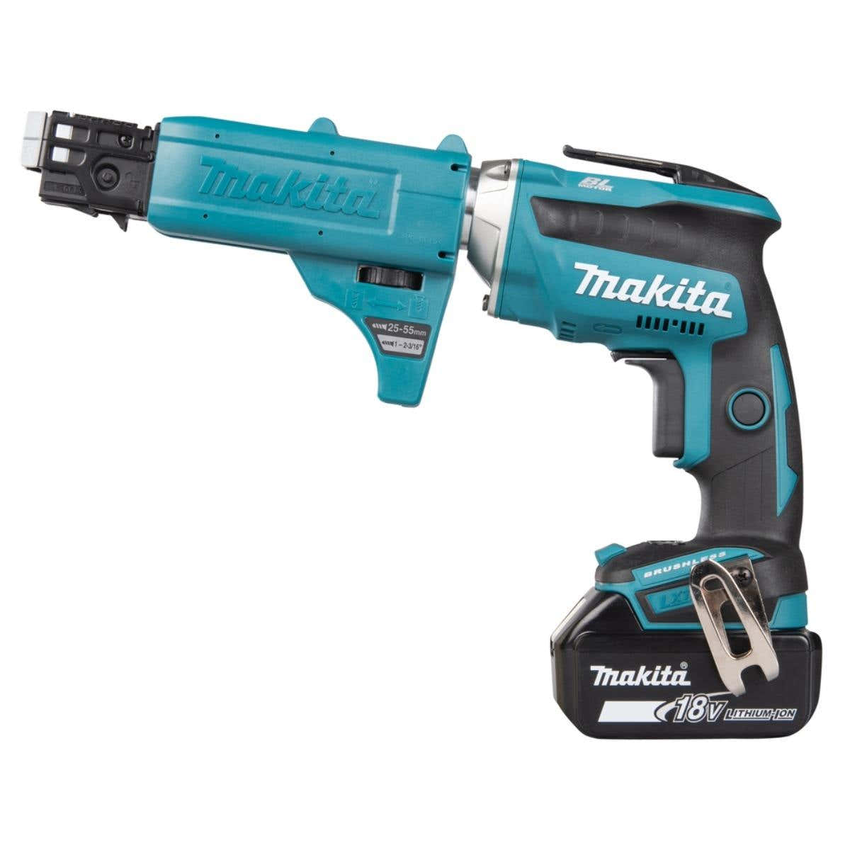 Makita DFS452TJX2 18V Brushless Collated Autofeed Drywall Screwdriver with 2 x 5.0Ah Batteries & Charger in Case