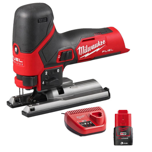 Milwaukee M12FJS-0 12V Fuel Brushless Jigsaw with 1 x 3.0Ah Battery & Charger