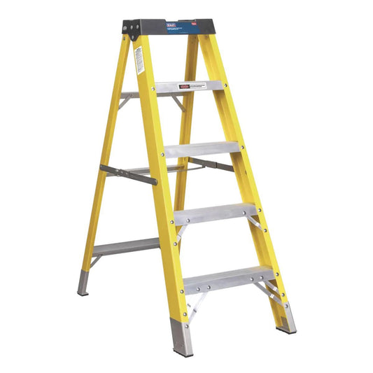 Sealey FSL5 Fibreglass Step Ladder 4-Tread EN 131