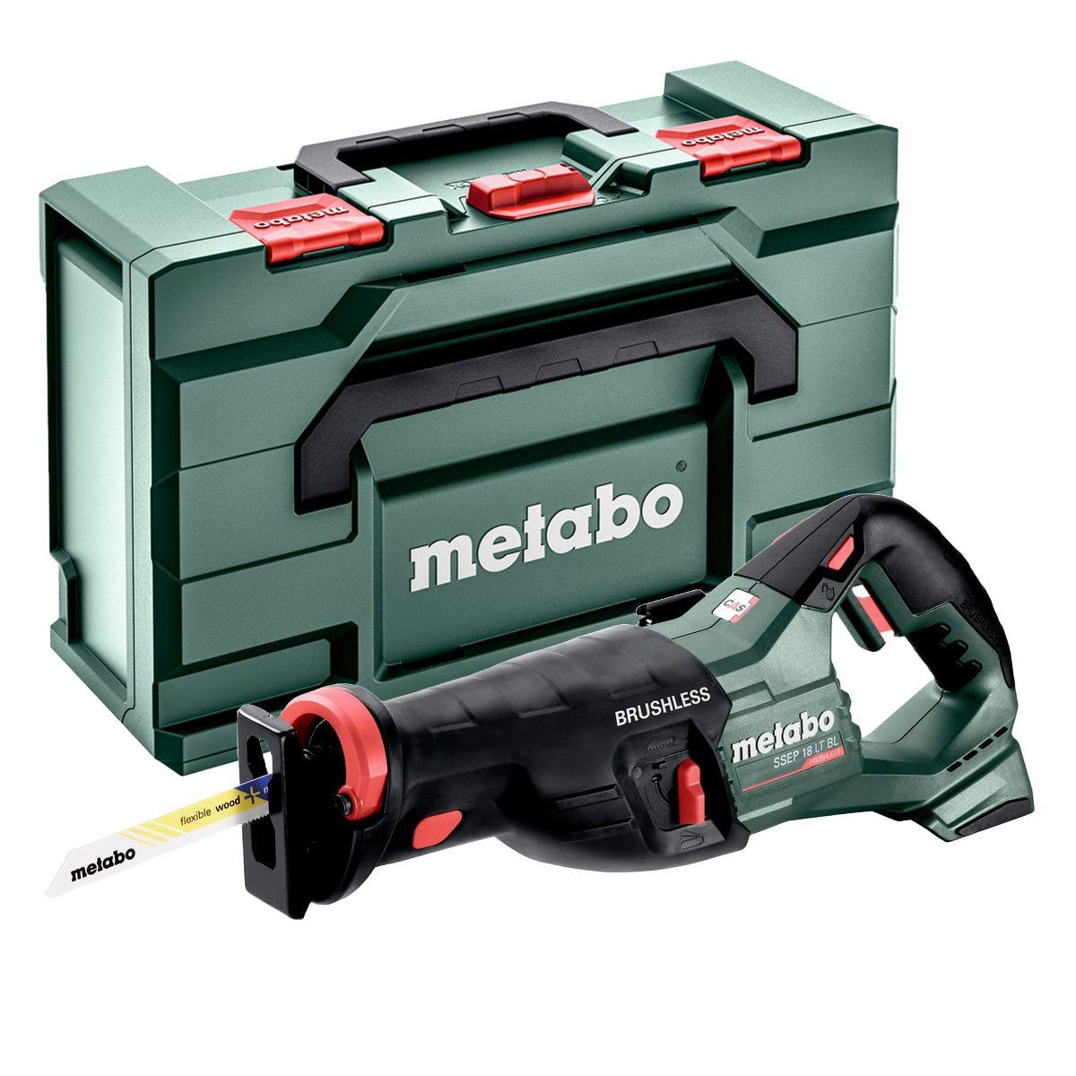 Metabo SSEP 18 LT BL 18V Brushless Sabre Saw with 1 x 2.0Ah Battery Charger & Metabox