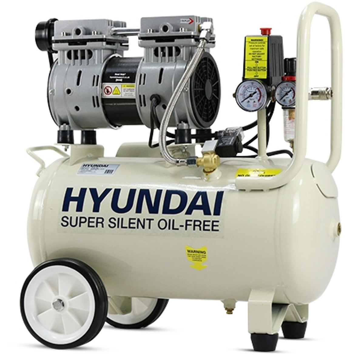 Hyundai HY7524 24L Oil Free Low Noise Portable Air Compressor 750W/230V Efficient Performance