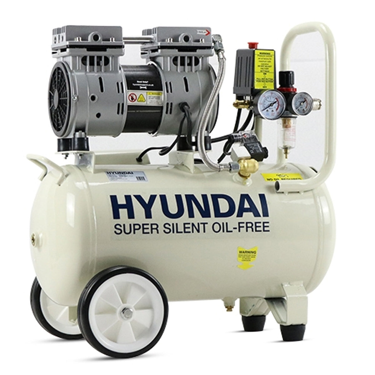 Hyundai HY7524 24L Oil Free Low Noise Portable Air Compressor 750W/230V Efficient Performance