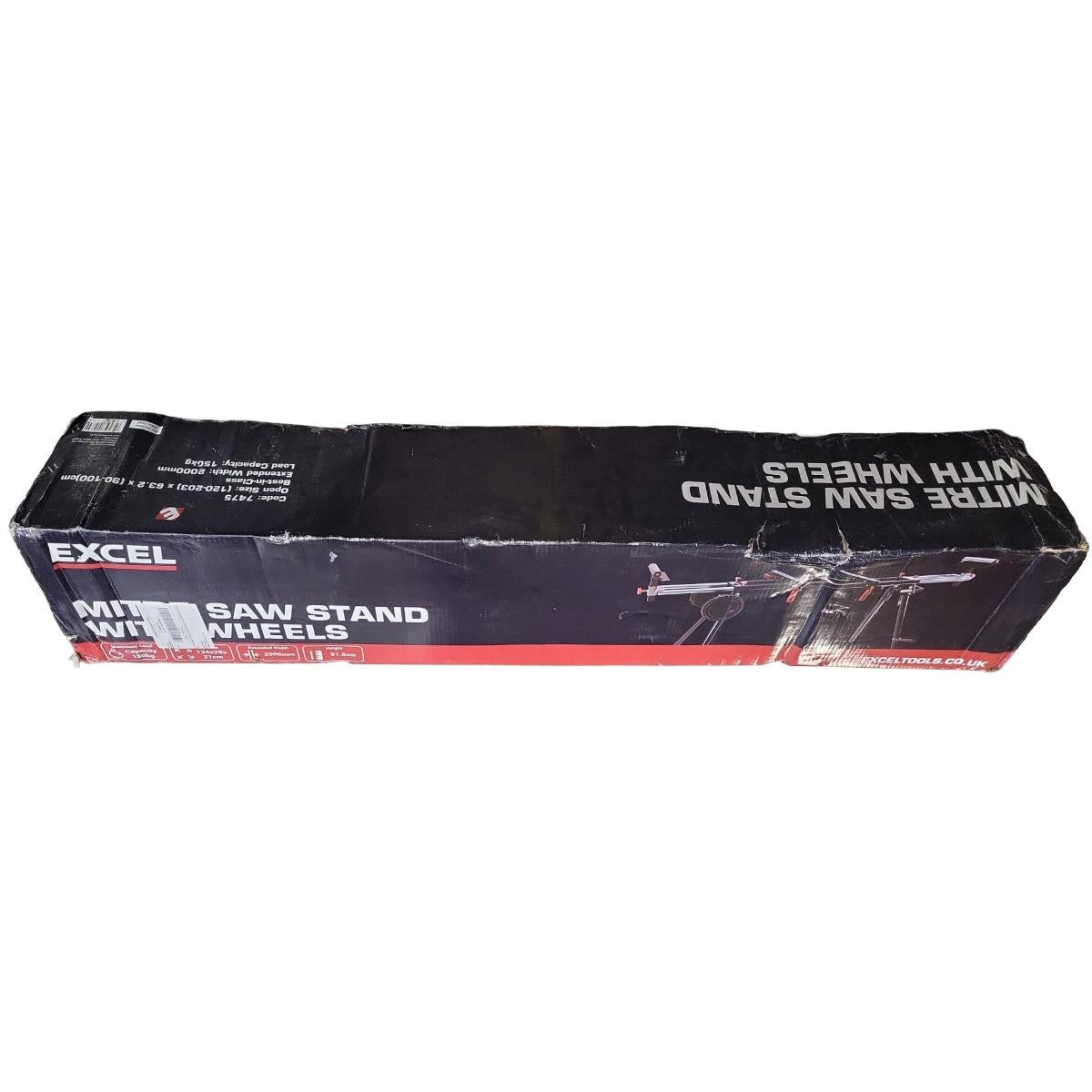 Excel Universal Mitre Saw Stand Folding & Adjustable Legs with Wheels Item Condition Damaged Box