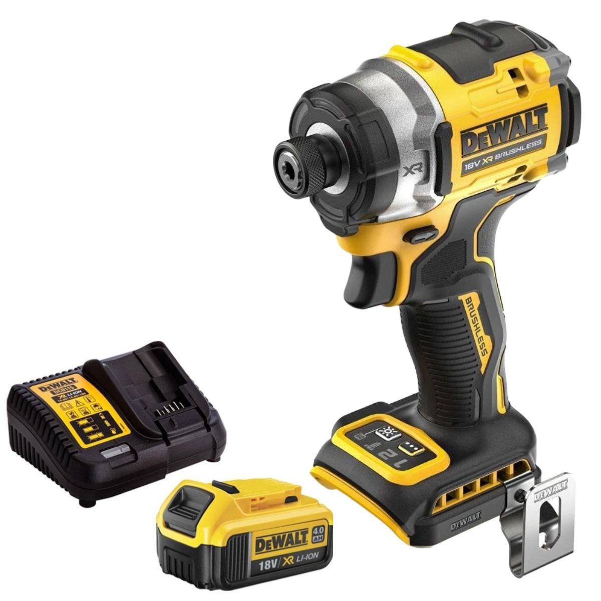Dewalt DCF860N 18V XR Brushless Impact Driver with 1 x 4.0Ah Battery & Charger