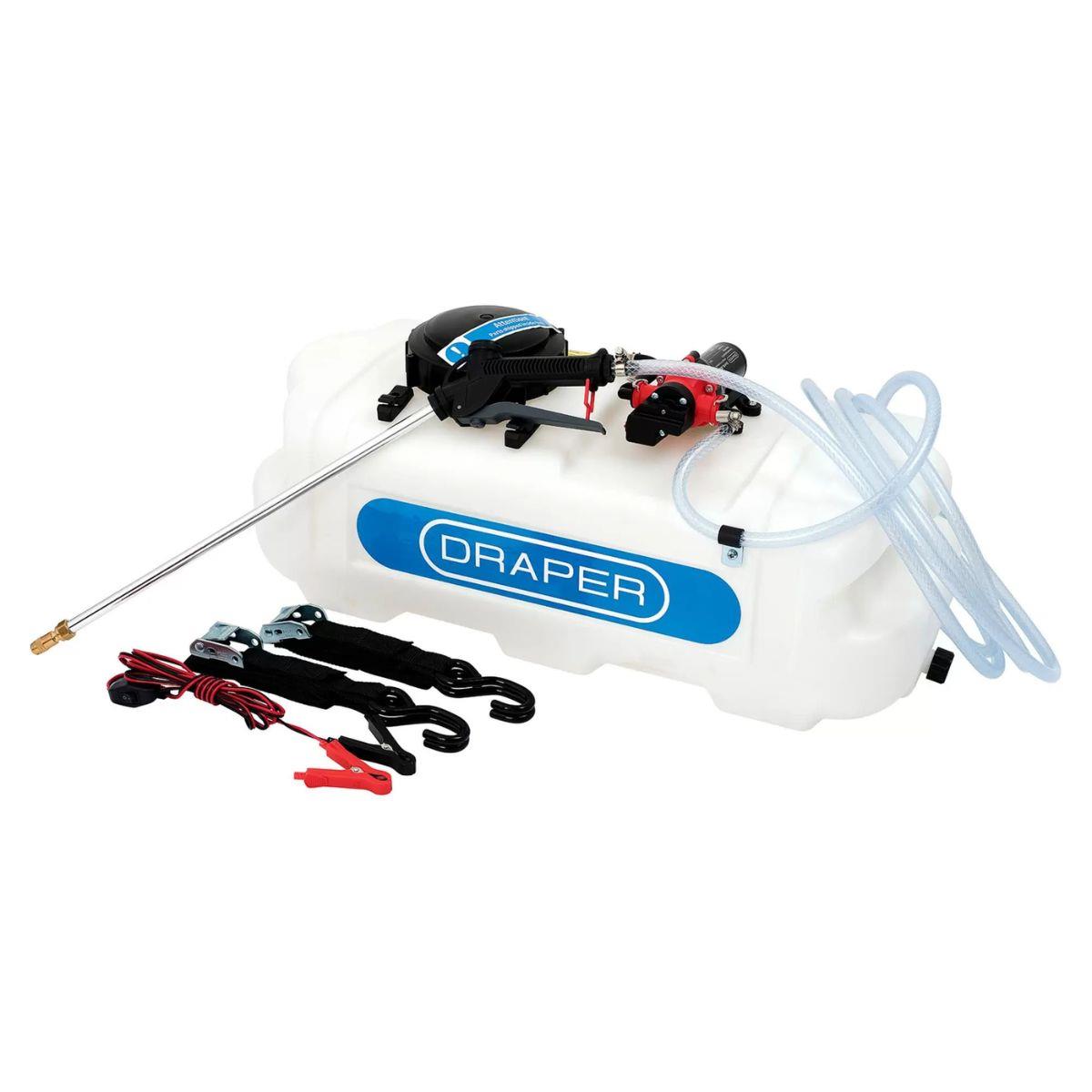 Draper ATVSS37L ATV Spot Sprayer 37L HDPE Tank with Diaphragm Pump, Spray Lance & Remote Switch 26175