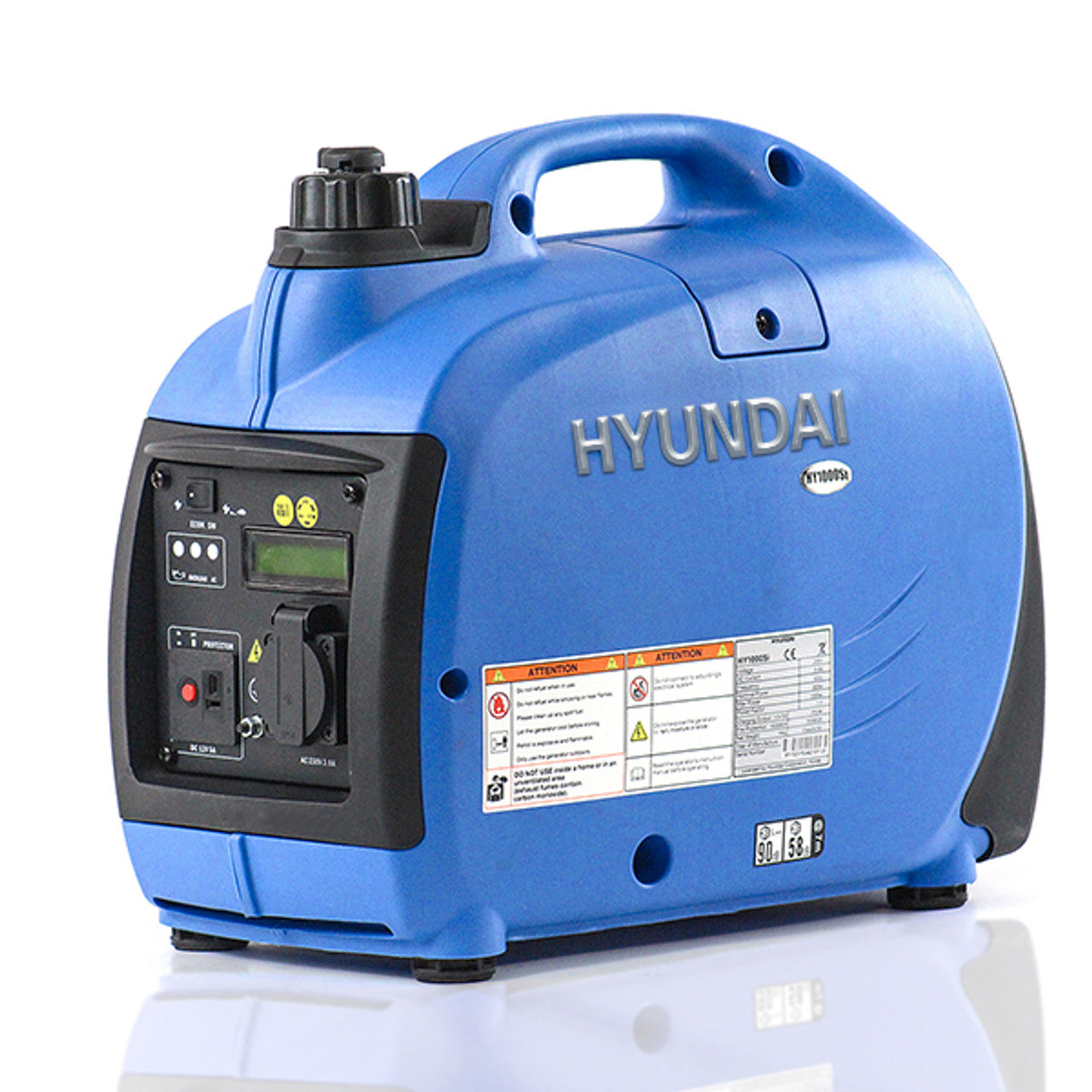 Hyundai HY1000Si Petrol Inverter Generator, Portable, Lightweight & Style, Low Noise 1000W/230V