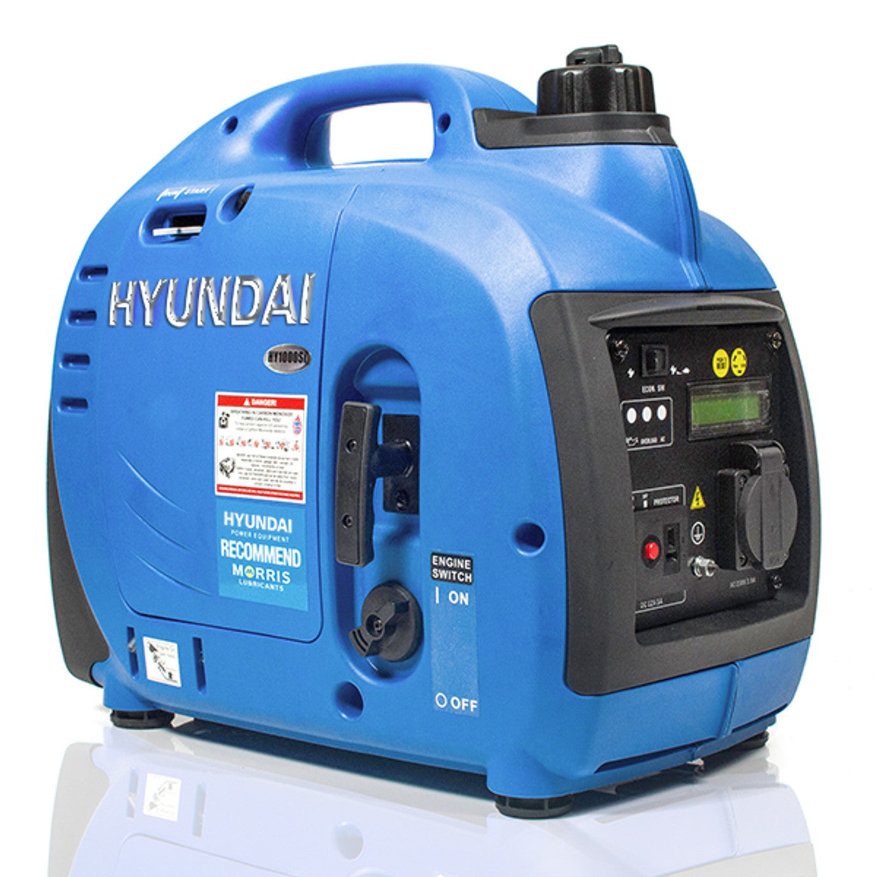 Hyundai HY1000Si Petrol Inverter Generator, Portable, Lightweight & Style, Low Noise 1000W/230V