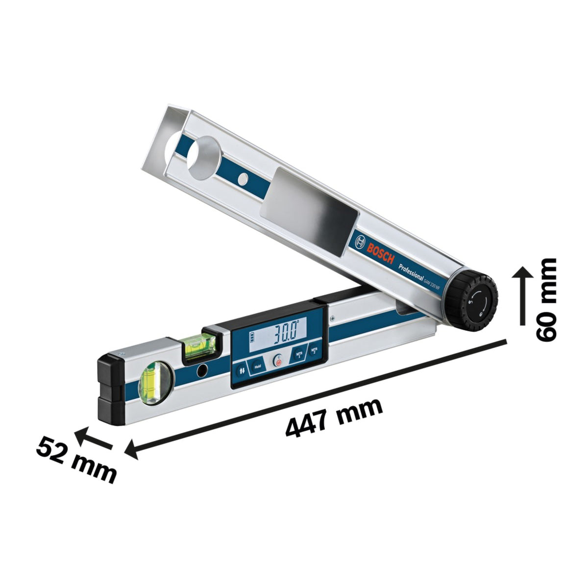 Bosch GAM220MF Digital Professional Angle Measurer for automatic calculation 0601076600