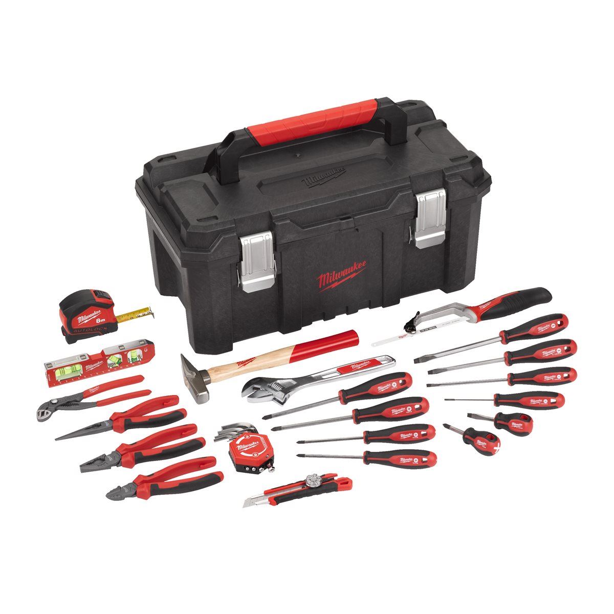 Milwaukee 30 Piece Hand Tools Starter Set in Tool Box 4932498392