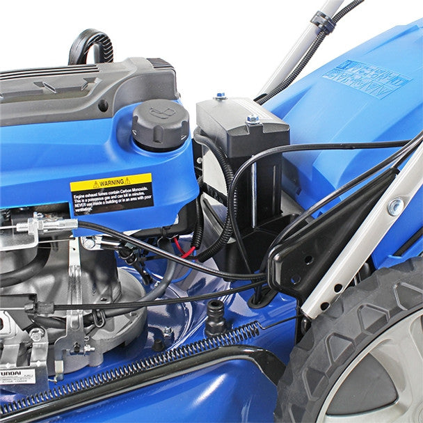 Hyundai HYM510SPE 51cm Self-Propelled Petrol Lawnmower, 196cc Engine, Electric Start, Rear & Side Discharge