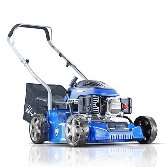 Hyundai HYM400P 40cm Petrol Lawnmower 79cc Engine, 25-75mm Cuts, 45L Grass Catcher & Rear Discharge