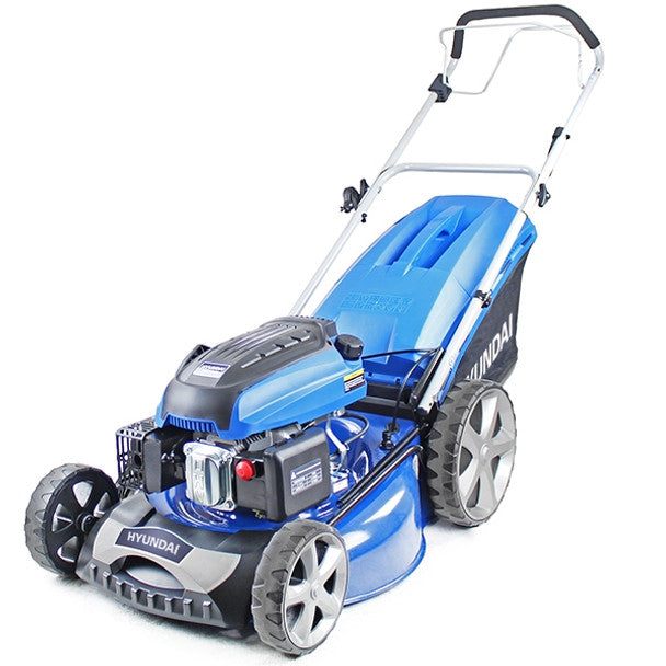 Hyundai HYM510SP 51cm Self-Propelled Petrol Lawnmower, Mulch, Rear & Side Discharge, Hose Connector