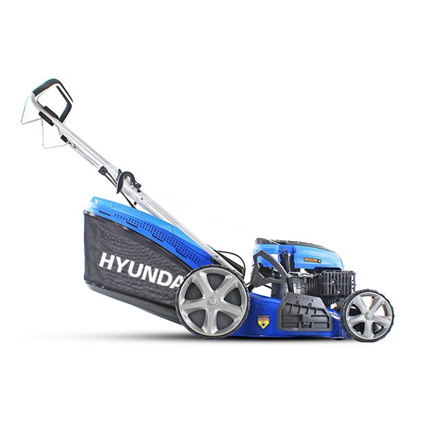 Hyundai HYM510SP 51cm Self-Propelled Petrol Lawnmower, Mulch, Rear & Side Discharge, Hose Connector