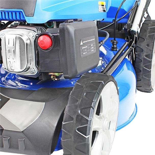 Hyundai HYM510SP 51cm Self-Propelled Petrol Lawnmower, Mulch, Rear & Side Discharge, Hose Connector