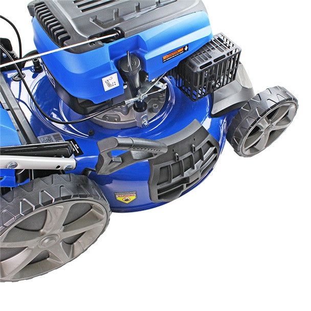 Hyundai HYM510SP 51cm Self-Propelled Petrol Lawnmower, Mulch, Rear & Side Discharge, Hose Connector