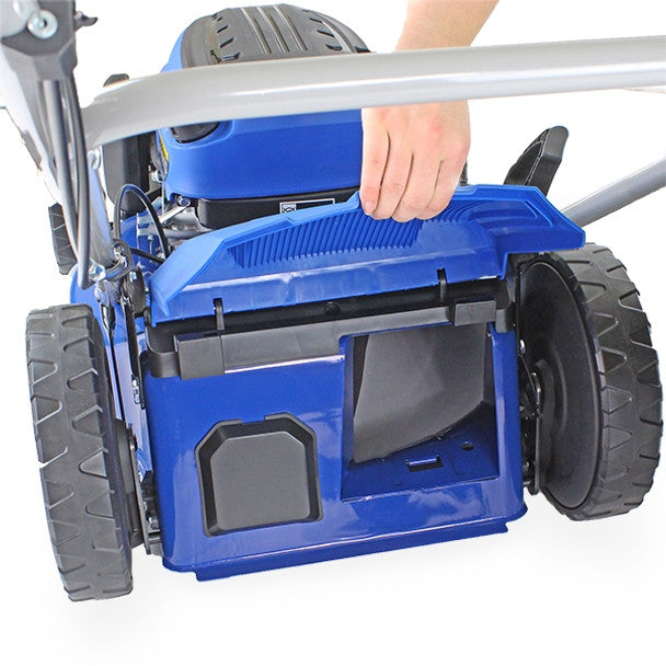 Hyundai HYM510SP 51cm Self-Propelled Petrol Lawnmower, Mulch, Rear & Side Discharge, Hose Connector