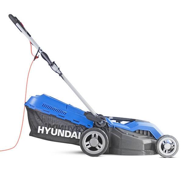 Hyundai HYM3800E 38cm Electric Lawn Mower with Rear Roller, Mulch Function & 40L Grass Bag 230V/1600W