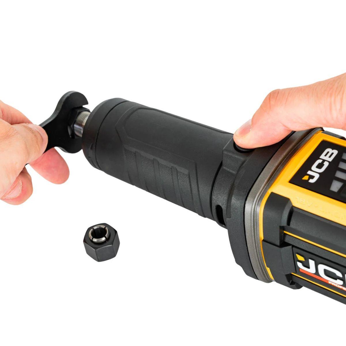 JCB-18PFAG-125 18V Brushless Flat Head Angle Grinder 125mm with Paddle Switch Body Only