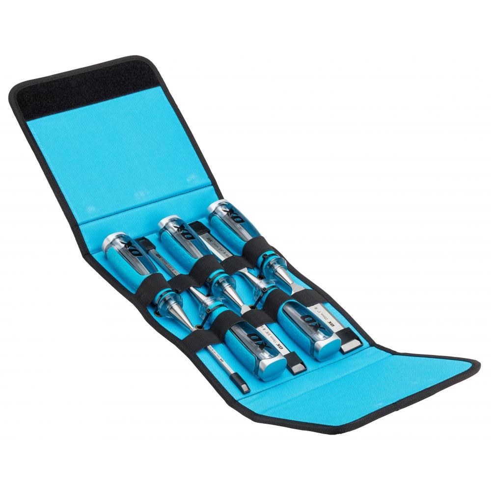 OX Pro Wood Chisel 5 Piece Set in Velcro Case OX-P371005
