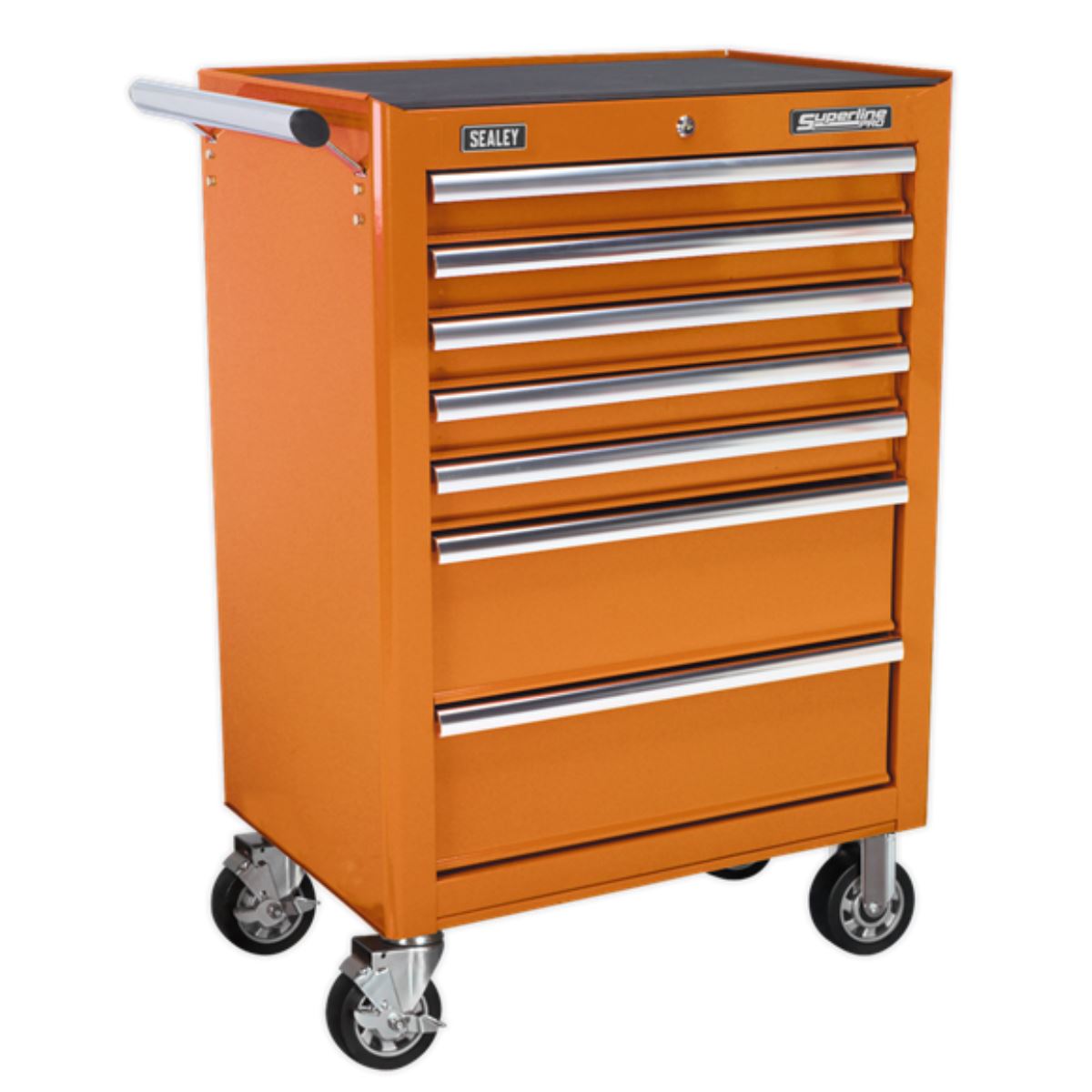 Sealey AP26479TO Rollcab 7 Drawer with Ball Bearing Runners Orange