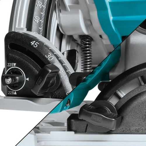 Makita DSP601ZJU 36V Brushless AWS Plunge Saw + 2 x Guide Rail, Connector with Blade & Clamp Set