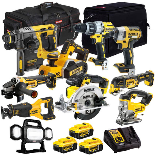 Dewalt DCKT4T710P4T 18V 10 Piece Cordless Combo Kit with 3 x 5.0Ah Battery & Charger