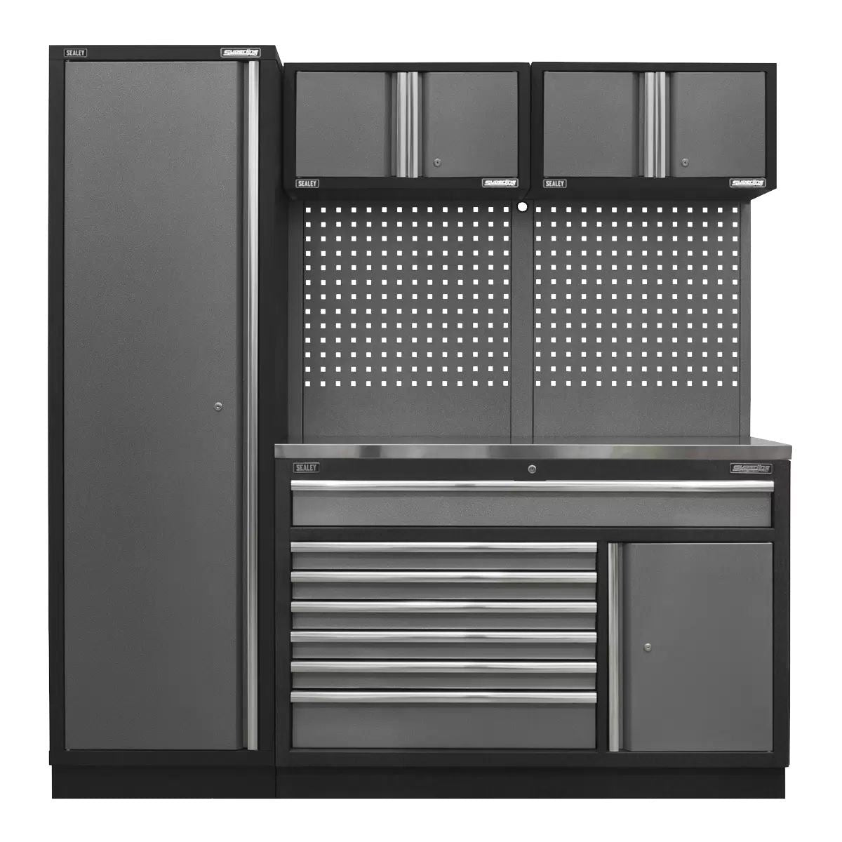 Sealey APMSSTACK10SS Superline Pro 1.96m Storage System Stainless Steel Worktop