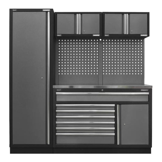 Sealey APMSSTACK10SS Superline Pro 1.96m Storage System Stainless Steel Worktop