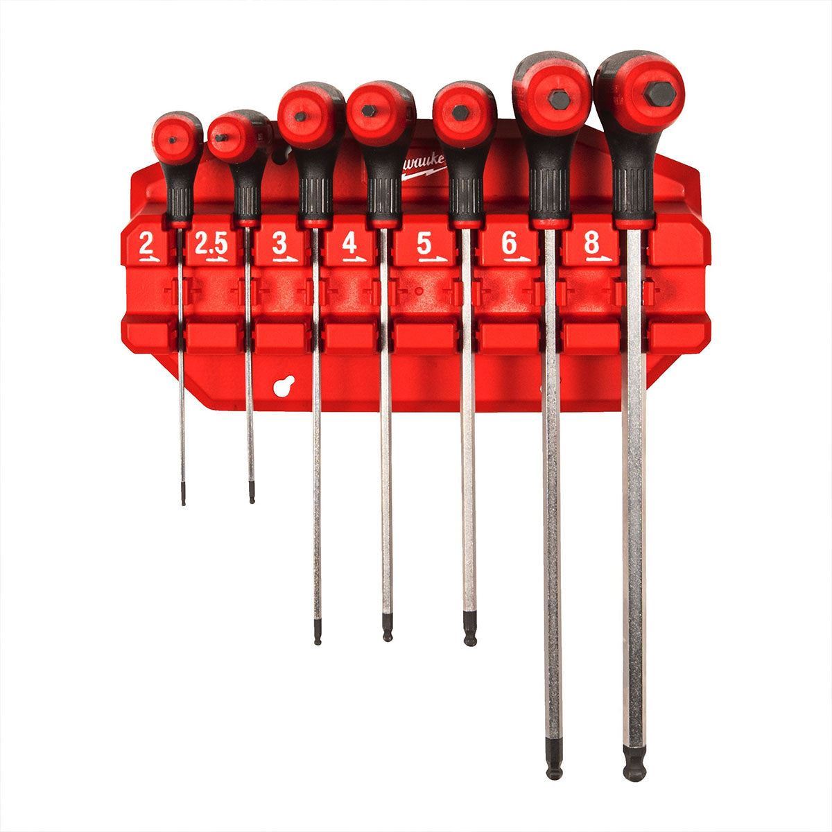 Milwaukee 7 Piece Hex Key Wrenches with Comfort Grip Set 4932498677