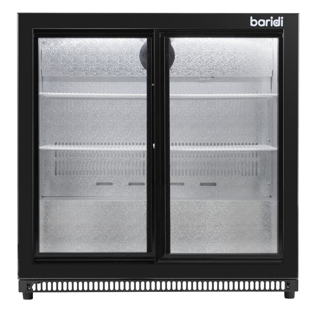 Sealey DH273 Baridi Double Sliding Door Back Bar Drinks Fridge/Cooler, 190L Capacity, 262 Cans