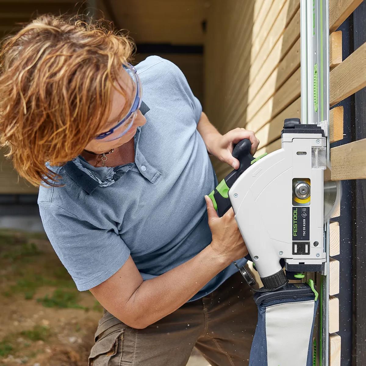 Festool TSC 55 KSEB-Basic 18V Brushless 160mm Plunge Cut Saw 577988 with 2 x 5.0Ah Battery & Guide Rail Kit Set