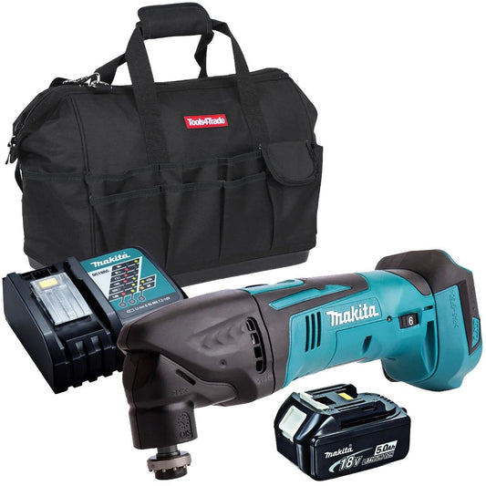 Makita DTM50Z 18V Oscillating Multi Tool Cutter with 1 x 5.0Ah Battery Charger & Bag