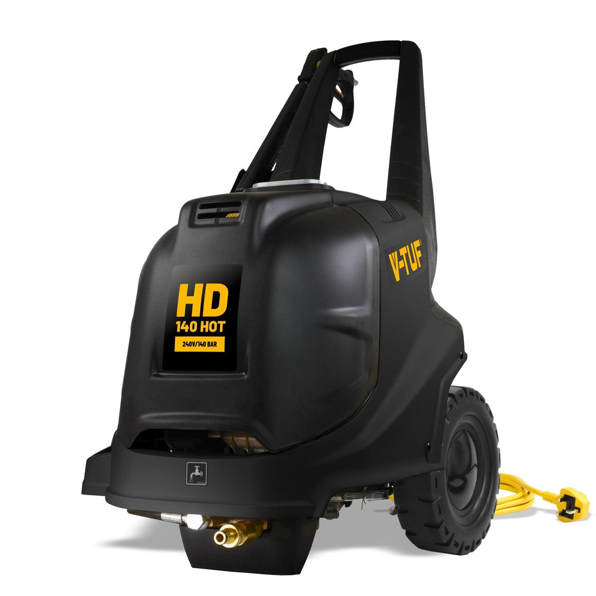V-TUF HD140HOT 8L/min Hot Water Professional 240V Mobile Pressure Washer 2000psi & 140Bar