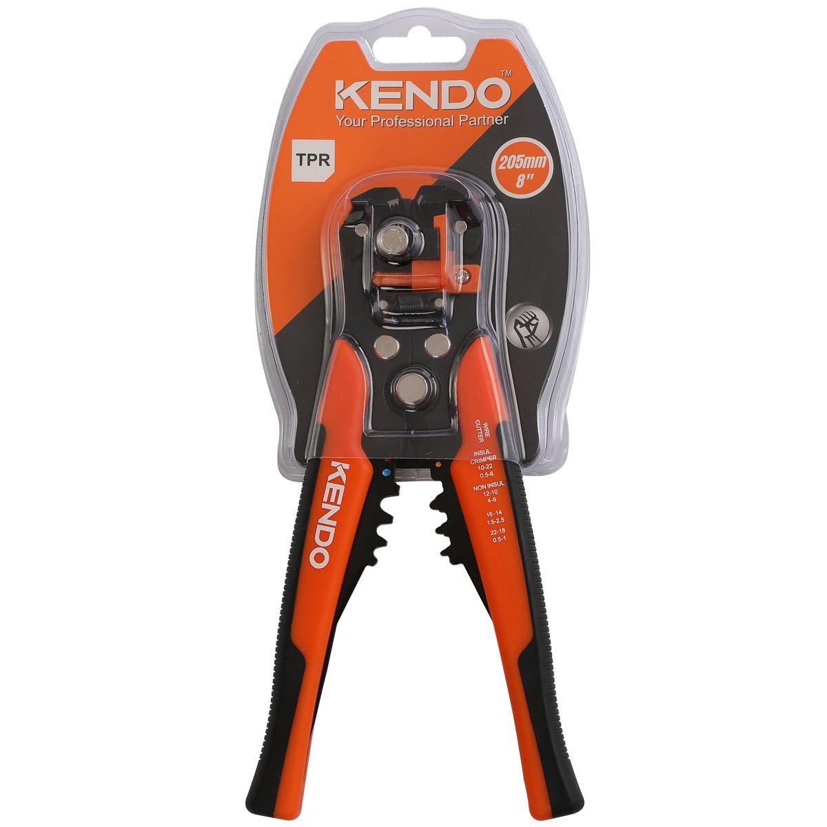 Kendo 200mm Automatic Wire Stripping & Crimping Pliers