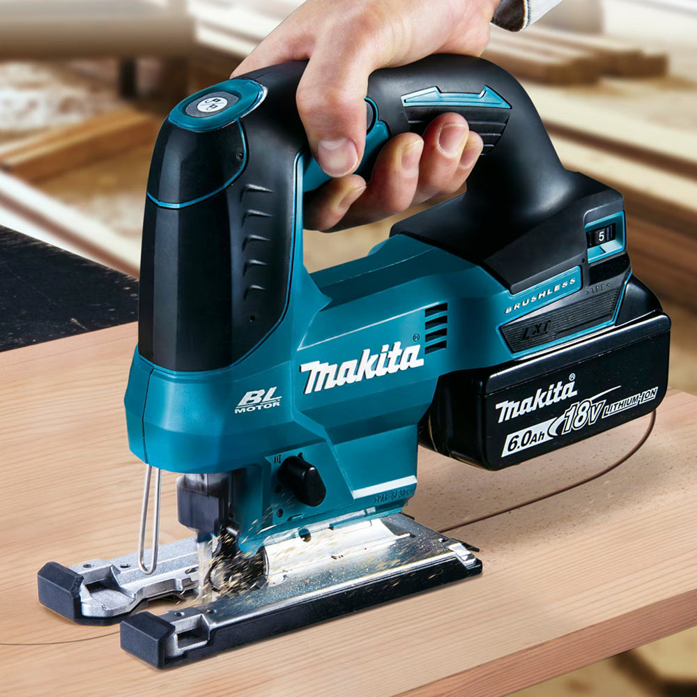 Makita DJV184Z 18V Brushless Top Handle Jigsaw With 1 x 5.0Ah Battery, Charger & Bag