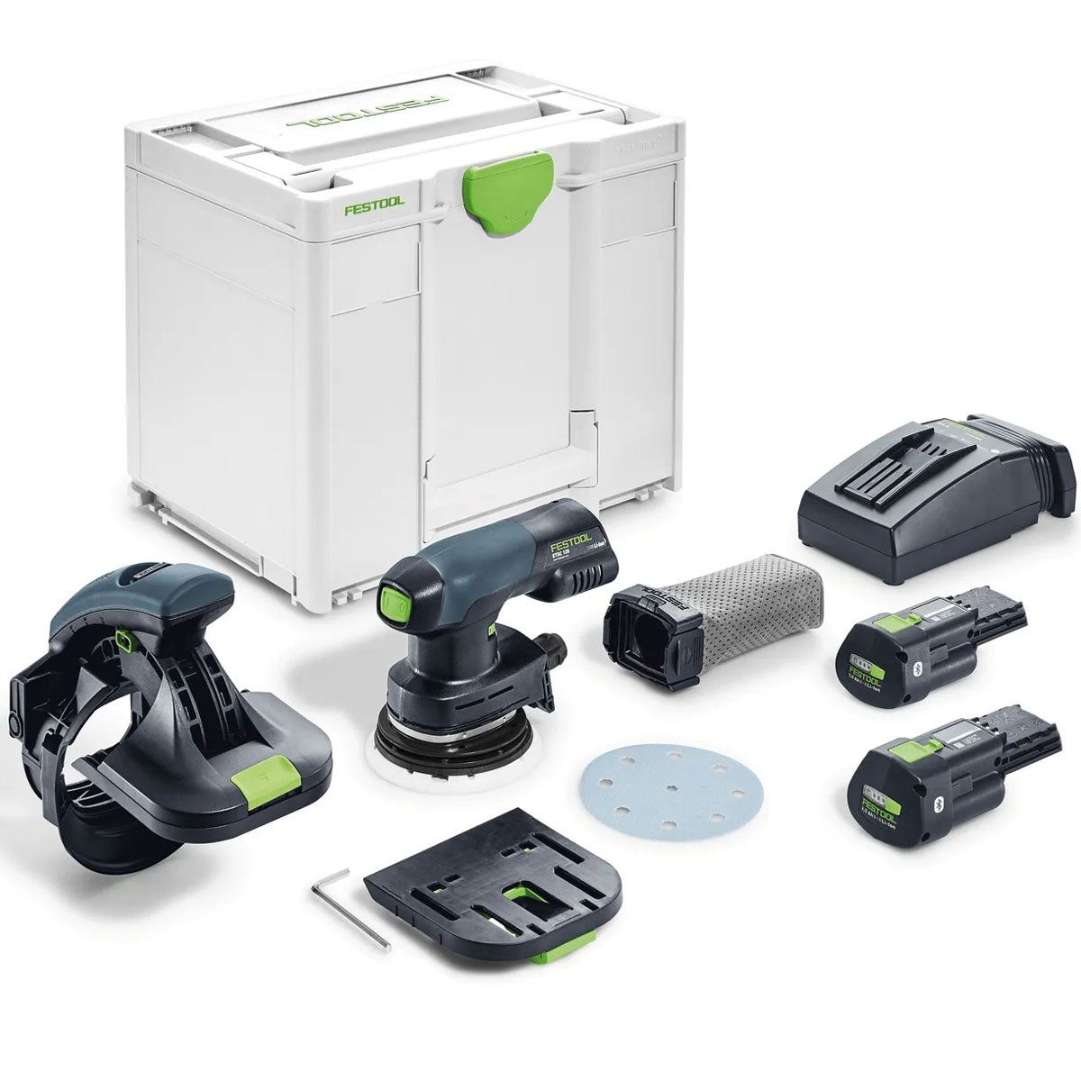 Festool ES-ETSC 125 3,0 I-Plus 18V GB Brushless Edge Sander With 2 x 3.0Ah Batteries, Charger In Systainer - 577698