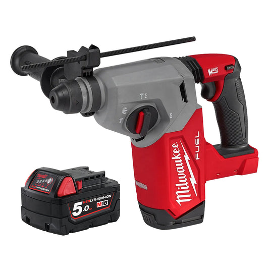 Milwaukee M18FH-0 18V Fuel 4-Mode SDS+ Brushless Hammer Drill with 1 x 5.0Ah Battery