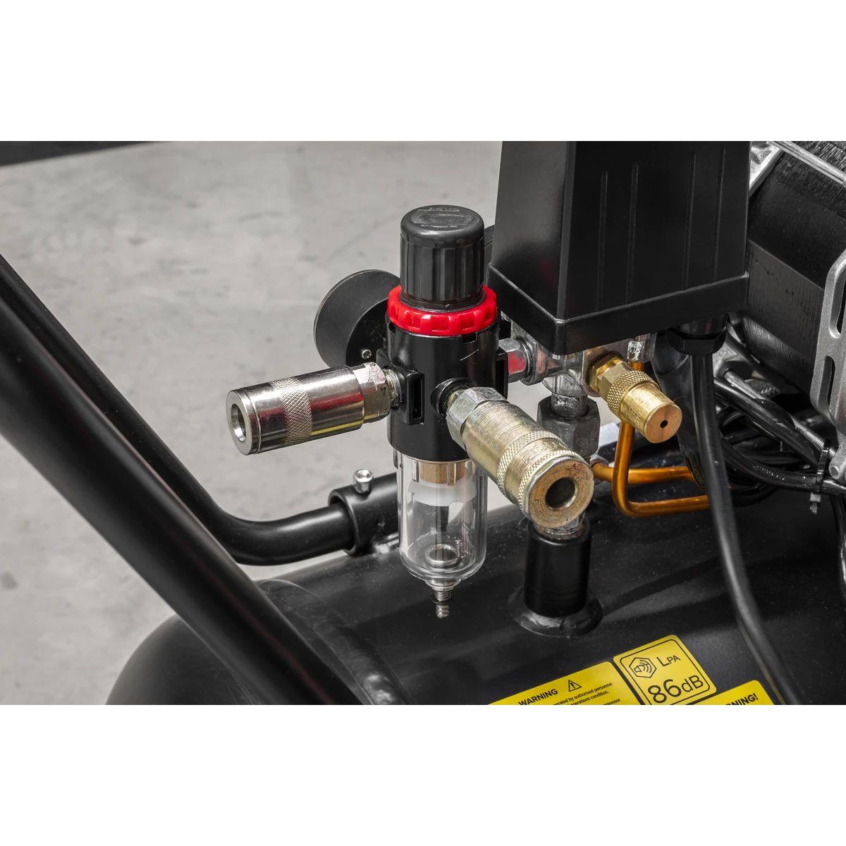 Sealey SAC10001S 100L Oil Free Low Noise Direct Drive Air Compressor 2 x 2hp/230V
