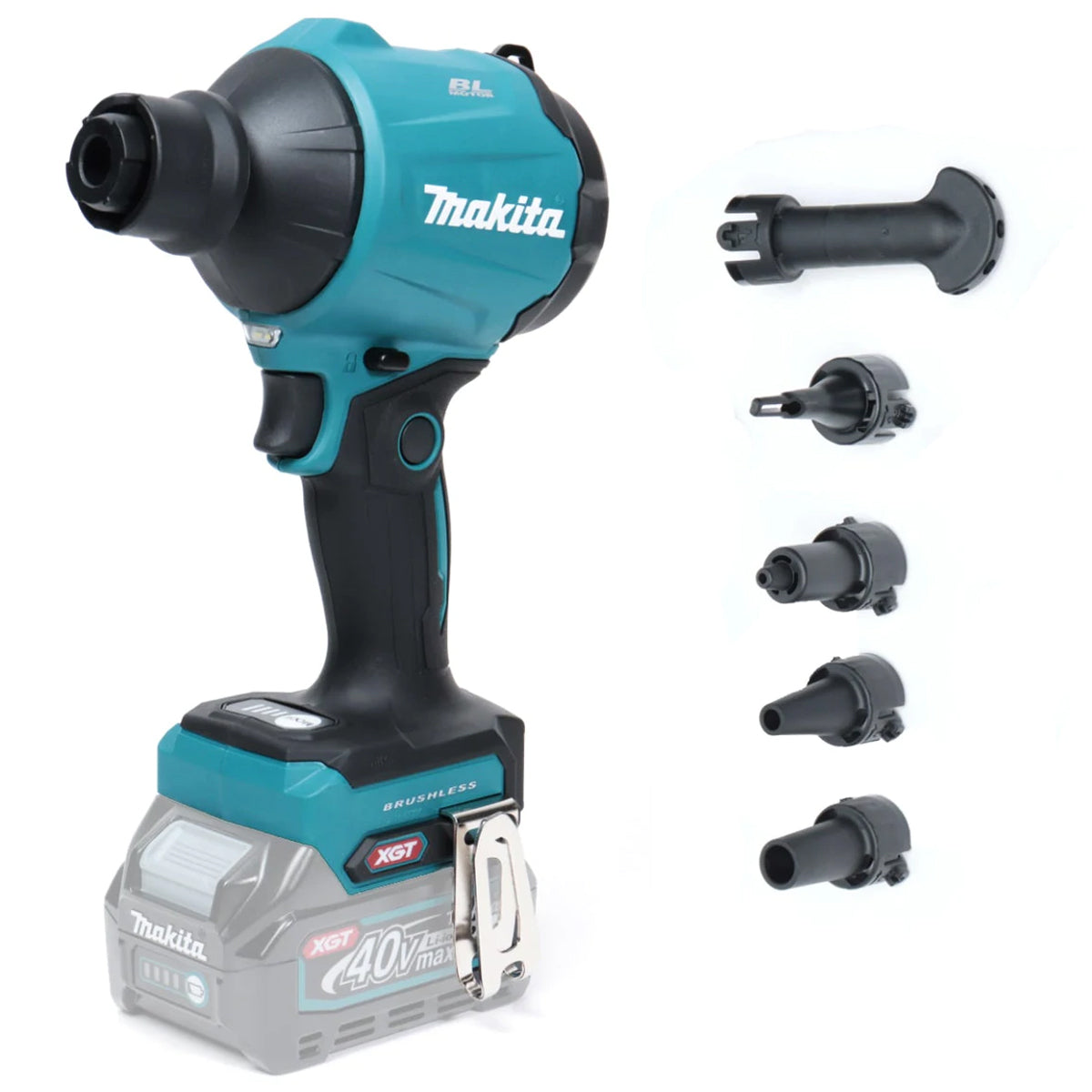 Makita AS001GZ 40V Brushless Dust Blower With 1 x 2.5Ah Battery Charger & Bag
