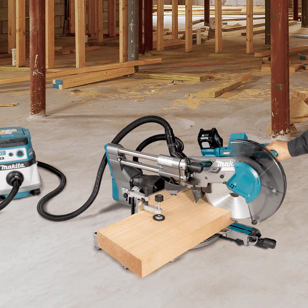 Makita LS003GZ01 40V XGT Brushless 305mm Slide Compound Mitre Saw with Adjustable Saw Stand