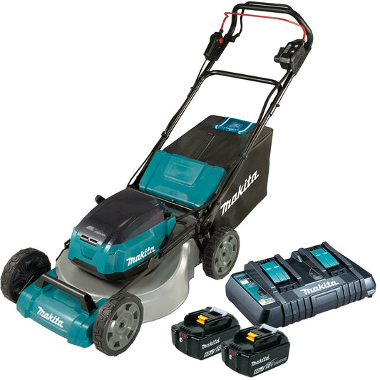 Makita DLM532PG2 36V Brushless Lawn Mower 534mm with 2 x 6.0Ah Batteries & Charger Item Condition Seller Refurbished