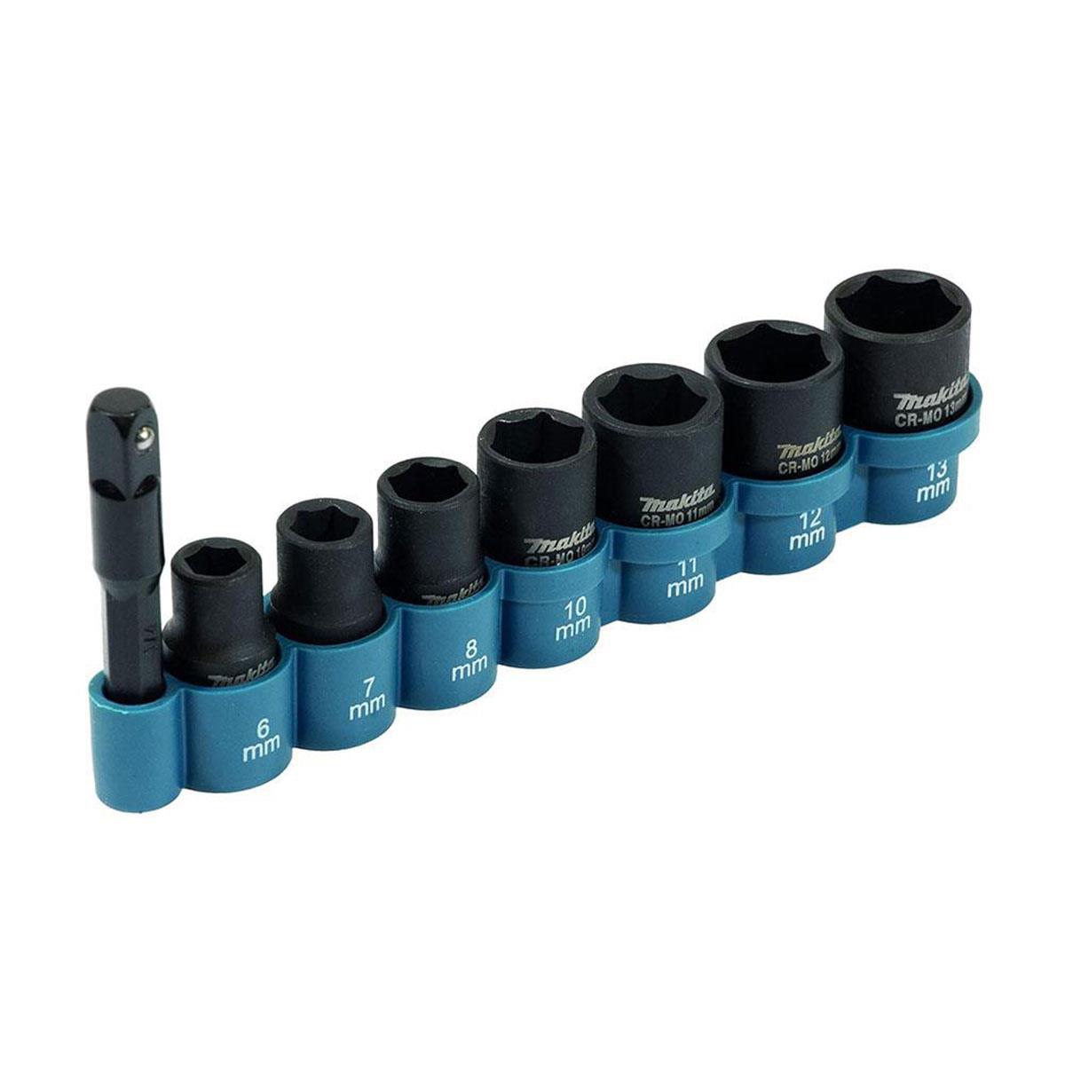 Makita E-12289 1/4" Impact Socket Set 8 Piece