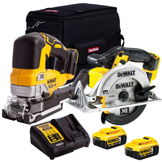 Dewalt 18V 2 Piece Power Tool Kit with 2 x 5.0Ah Batteries T4TKIT-707