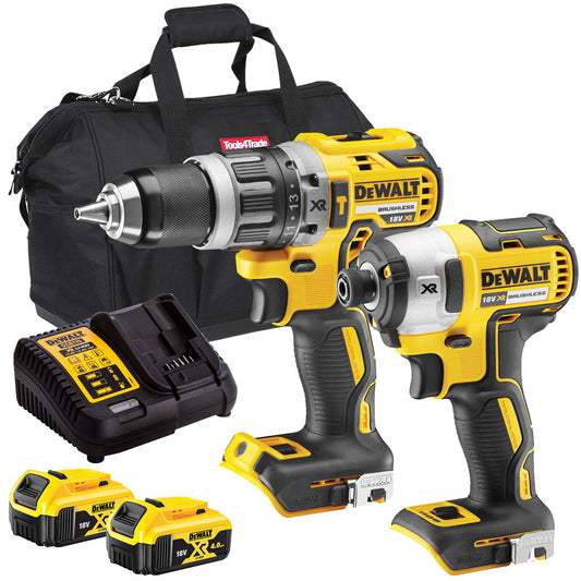 Dewalt 18V 2 Piece Power Tool Kit with 2 x 4.0Ah Batteries T4TKIT-715