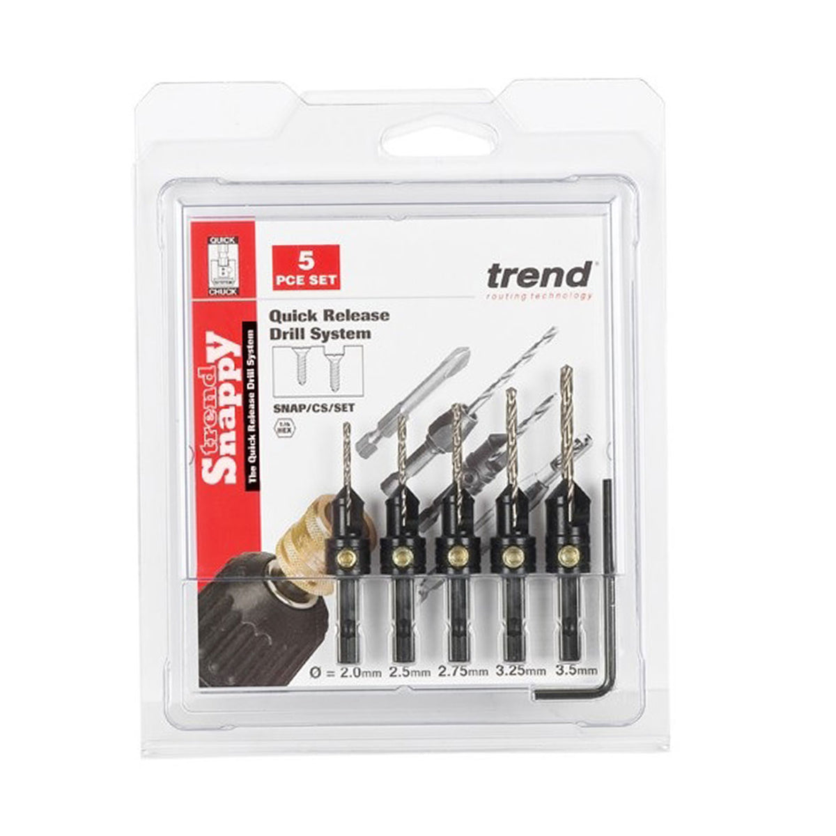 Trend SNAP/CS/SET Snappy Countersink Set Piece of 5