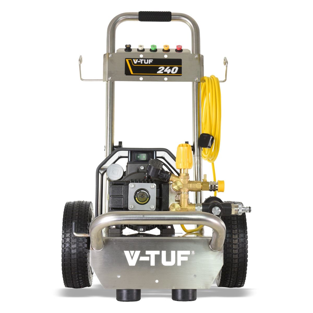 V-TUF VTUF240T Compact, Industrial, Mobile Electric Pressure Washer 1450psi, 100Bar, 12L/min 240V