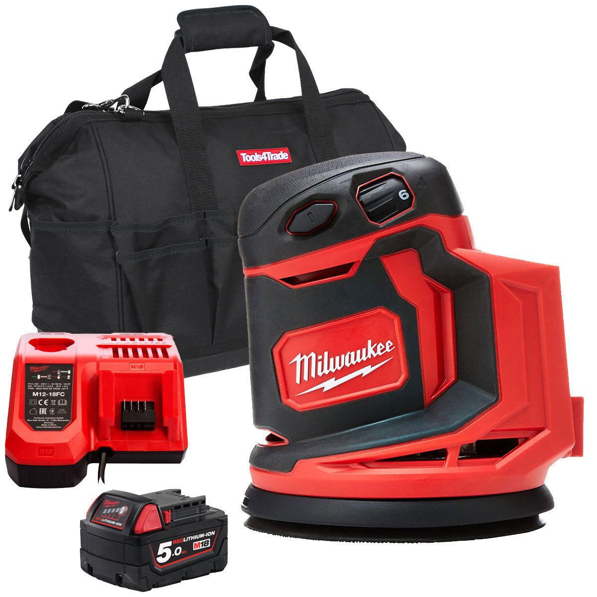 Milwaukee M18BOS125-0 125mm 18V Li-Ion Cordless Orbit Random Orbit Body Abrasive Only Milwaukee M18BOS125-0 125mm 18V Li-Ion Cordless Orbit Random Orbit Body Abrasive Only