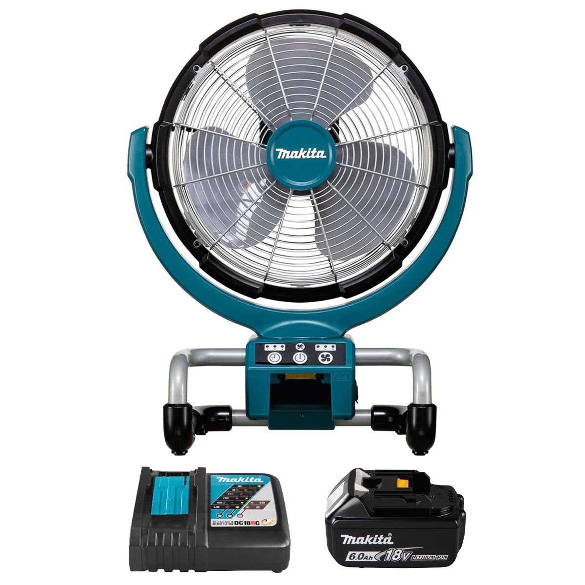 Makita DCF300Z 18V LXT Cordless Fan with 1 x 6.0Ah Battery & Charger