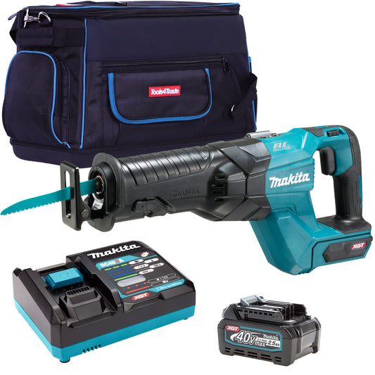 Makita JR001GZ 40V Brushless Reciprocating Saw With 1 x 2.5Ah Battery Charger & Bag